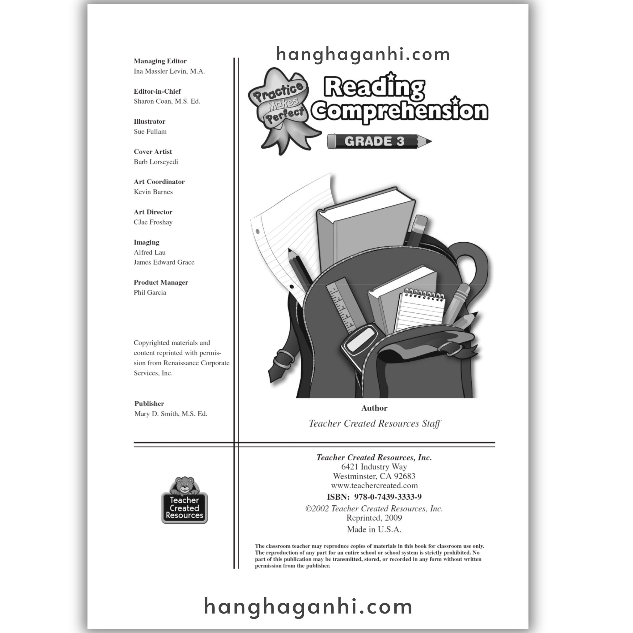 Reading Comprehension Grade 3 Teacher Created Resources, sách đọc hiểu lớp 3_thumbnail_7