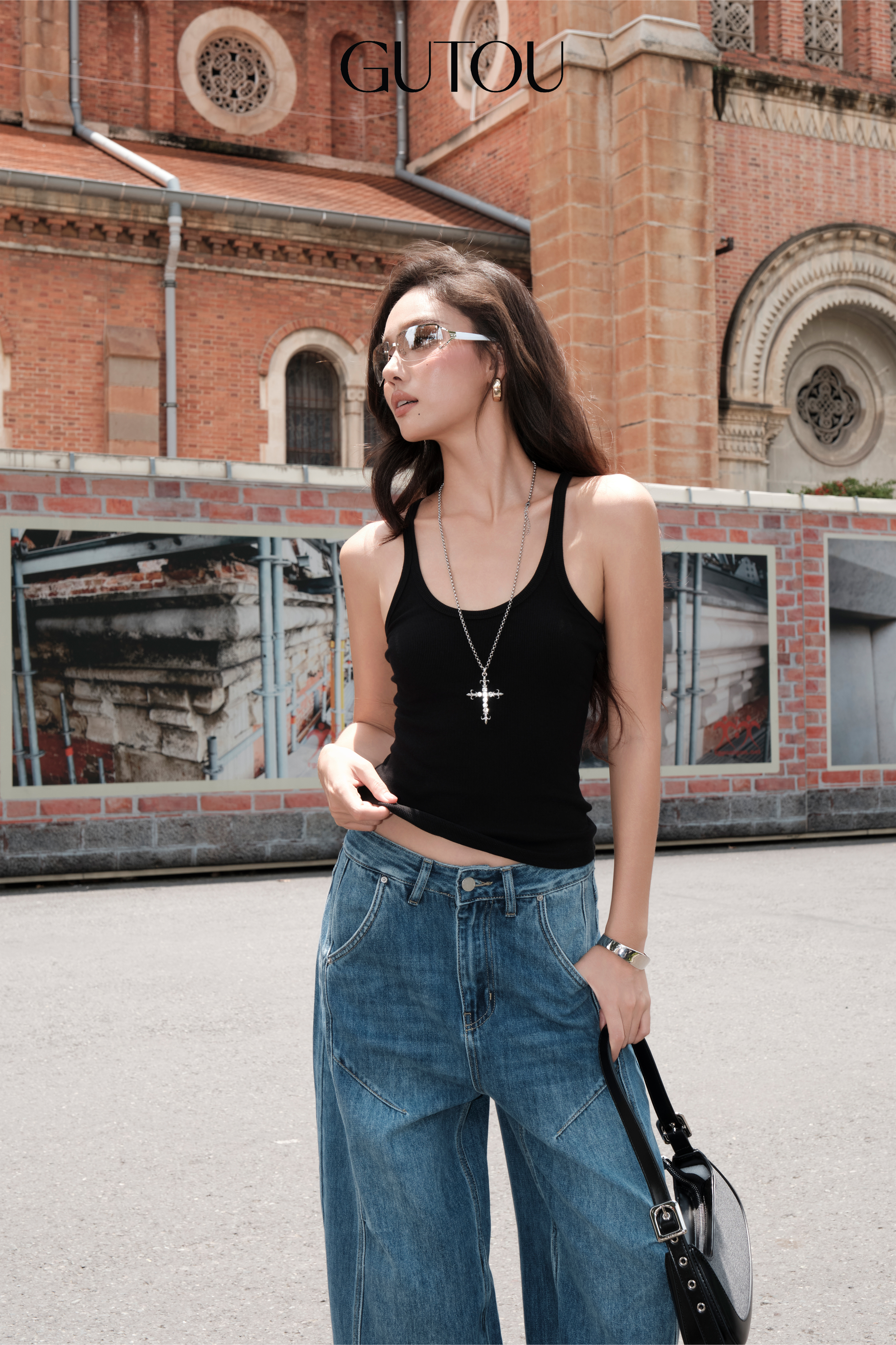 [ GUTOU ] Quần Jean Baggy Trơn Morden Style_thumbnail_4