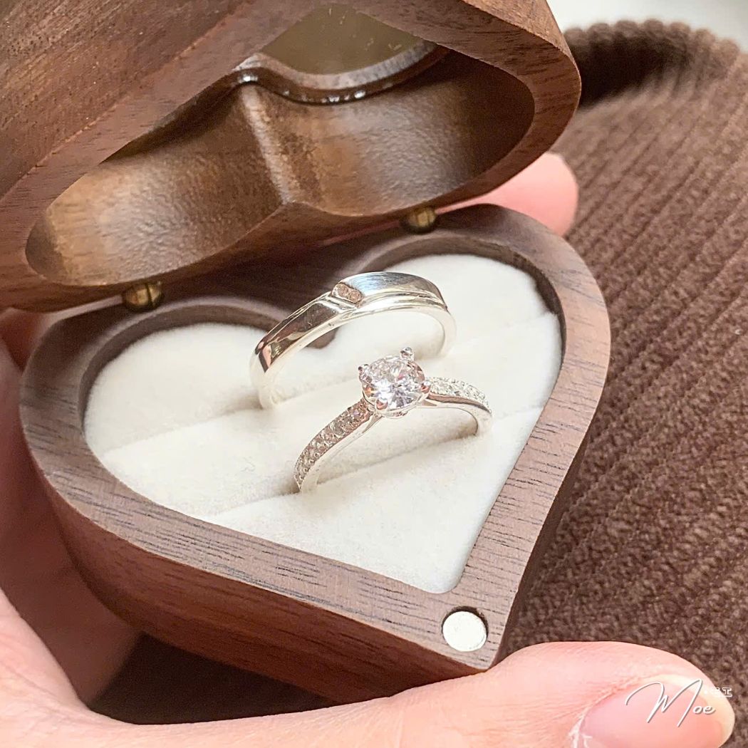 ĐN84 - Nhẫn đôi đá chủ sang trọng đá chéo_thumbnail_3