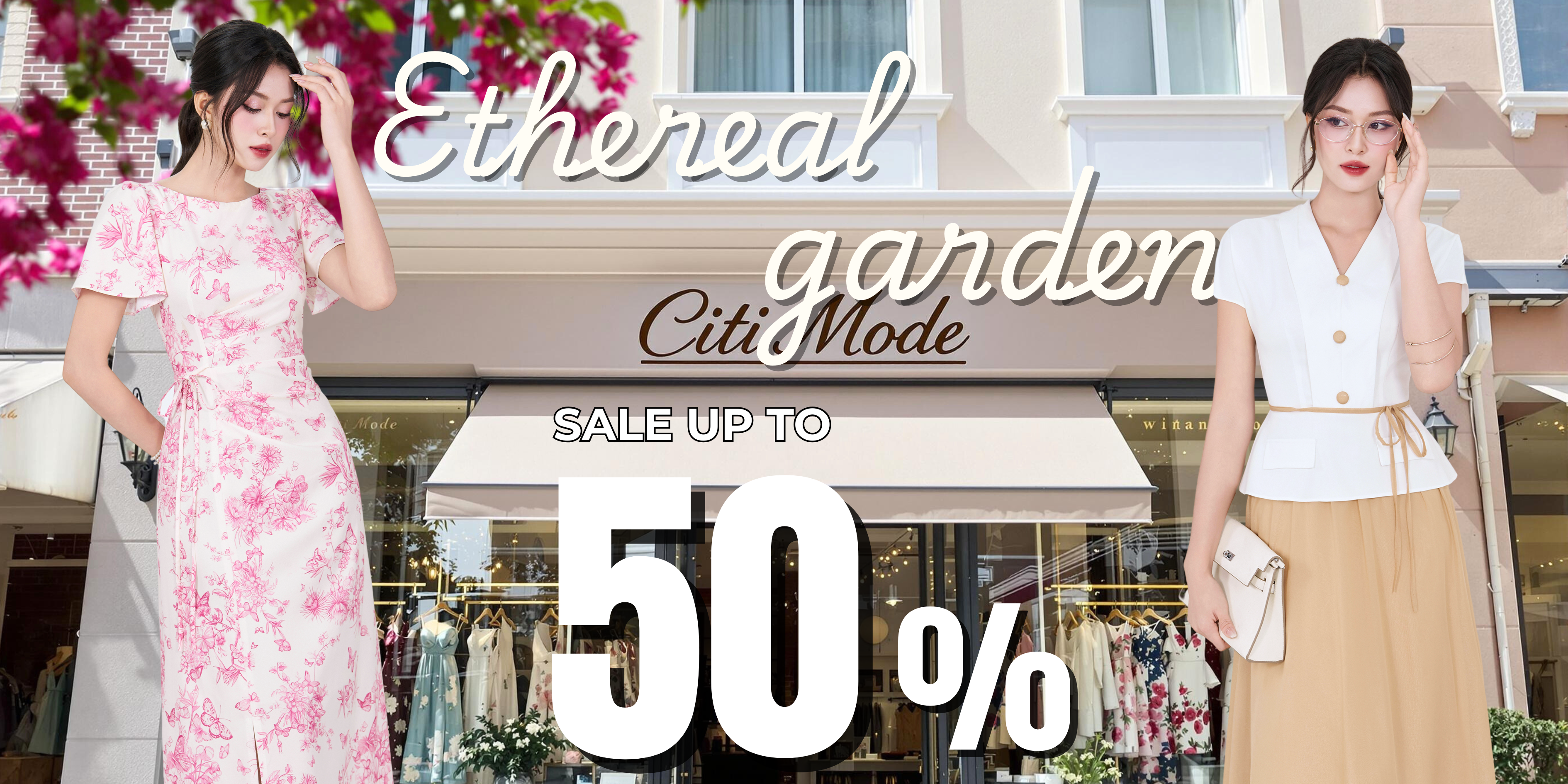 ETHEREAL GARDEN | SALE UP TO 50% | CÁC MẪU VÁY ĐẦM THANH LỊCH VÀ HỌA TIẾT HOA LÁ SỐNG ĐỘNG !