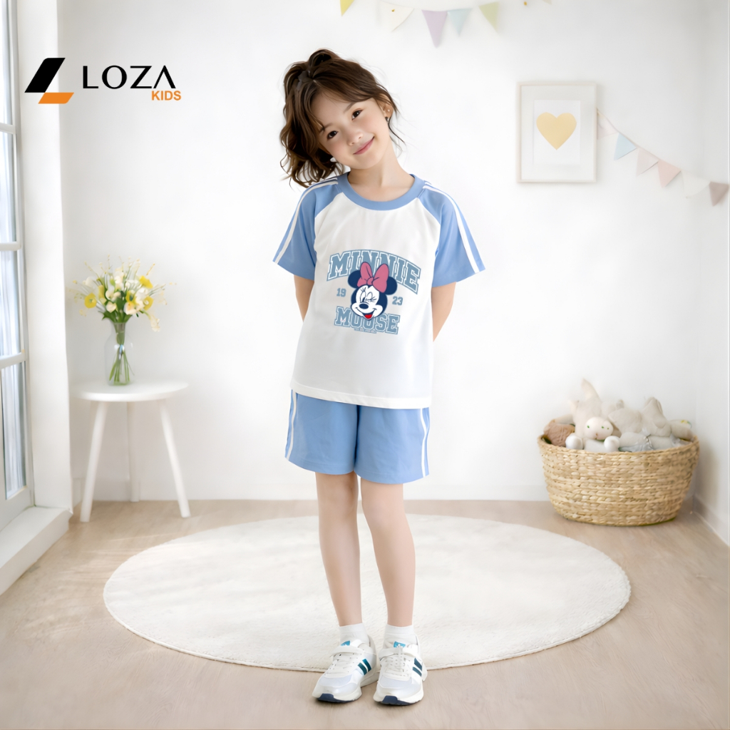 Đồ bộ bé gái phối viền hình MINNIE MOUSE  - Loza Kids BF625_thumbnail_2