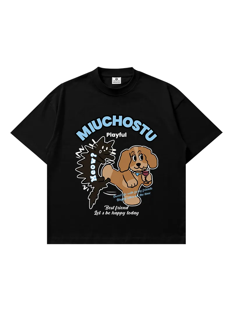 Áo thun boxy streetwear hình cún Miucho 3192_thumbnail_9