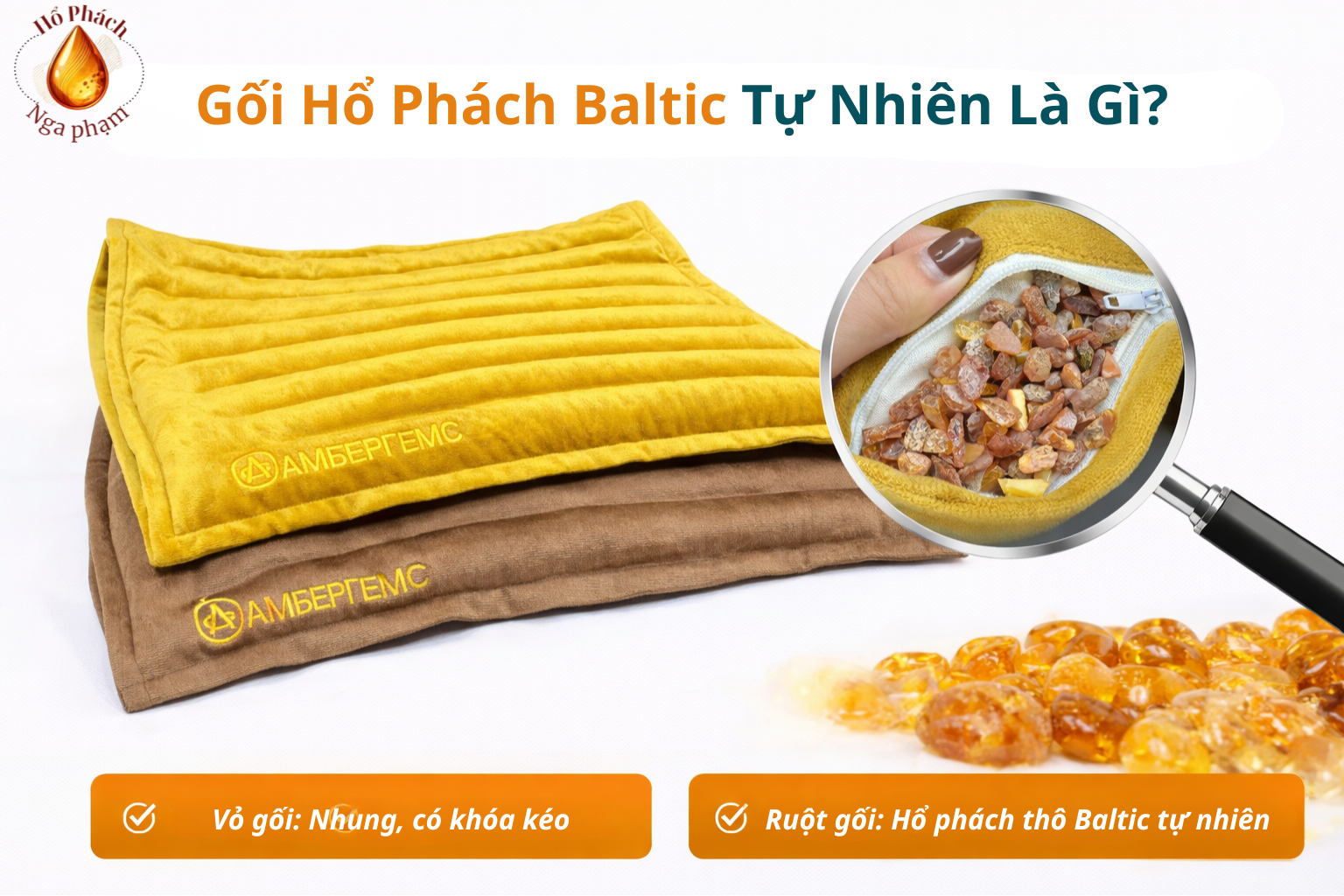 Gối Hổ Phách Baltic Tự Nhiên Là Gì?
