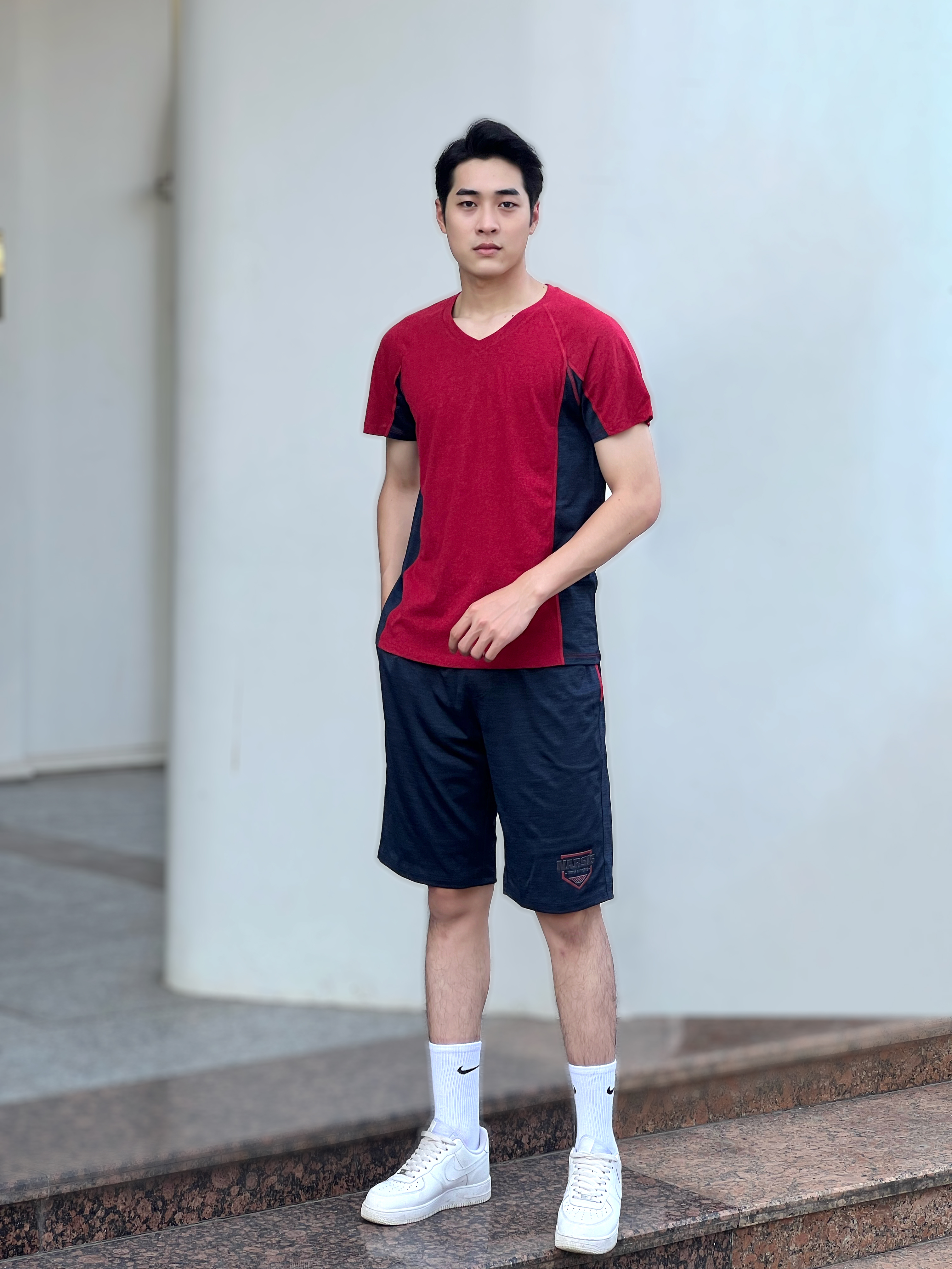 BỘ QUẦN ÁO THỂ THAO NAM TẬP GYM NARSIS - PRO-ACTIVE ĐỎ KHỎE KHOẮN E2001 NARSIS CHẤT LIỆU THOÁNG M..._thumbnail_5