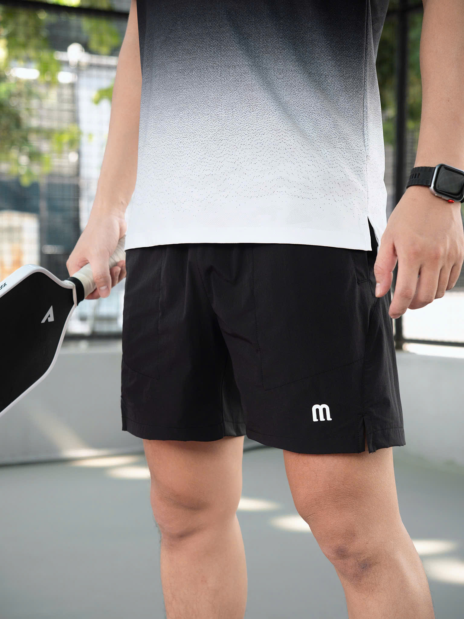 Áo polo thể thao nam phối màu chơi Picklebal/Tennis Manesti_thumbnail_11