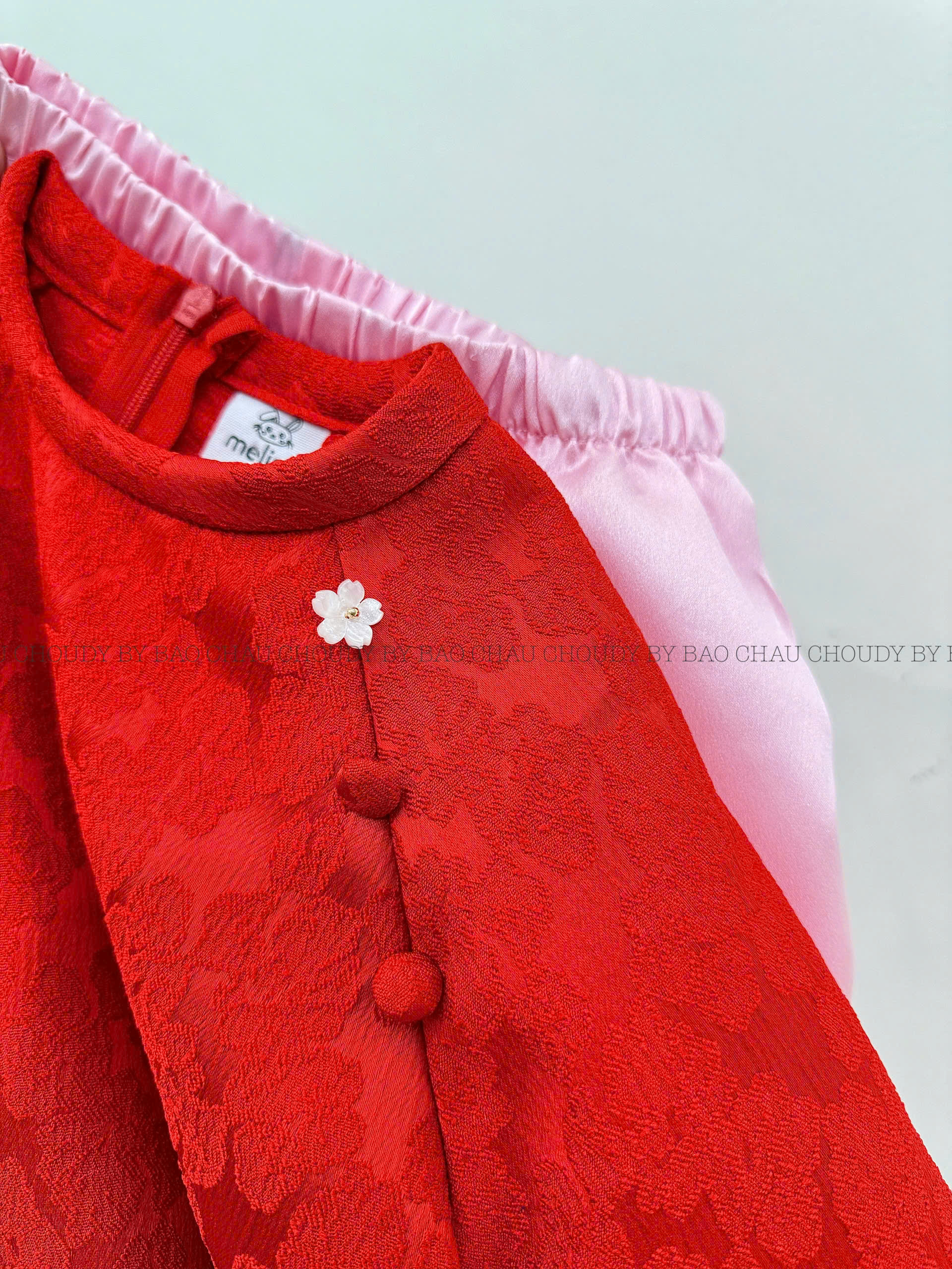 SALE A808 ÁO DÀI ĐỎ BÉ GÁI_thumbnail_2