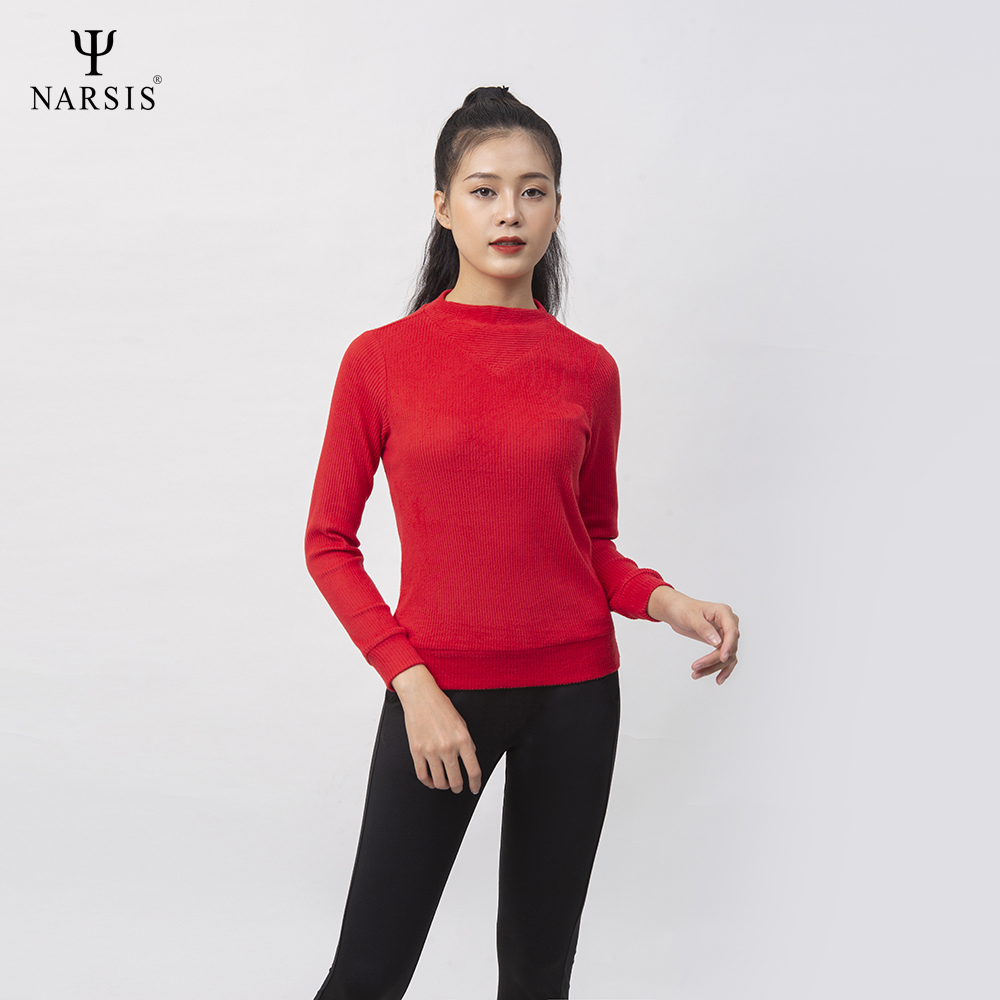 ÁO THU ĐÔNG NỮ L0057 NARSIS VẢI LEN COTTON ẤM ÁP, THOÁNG MÁT, GIỮ ẤM TỐT, MỀM MẠI_thumbnail_2