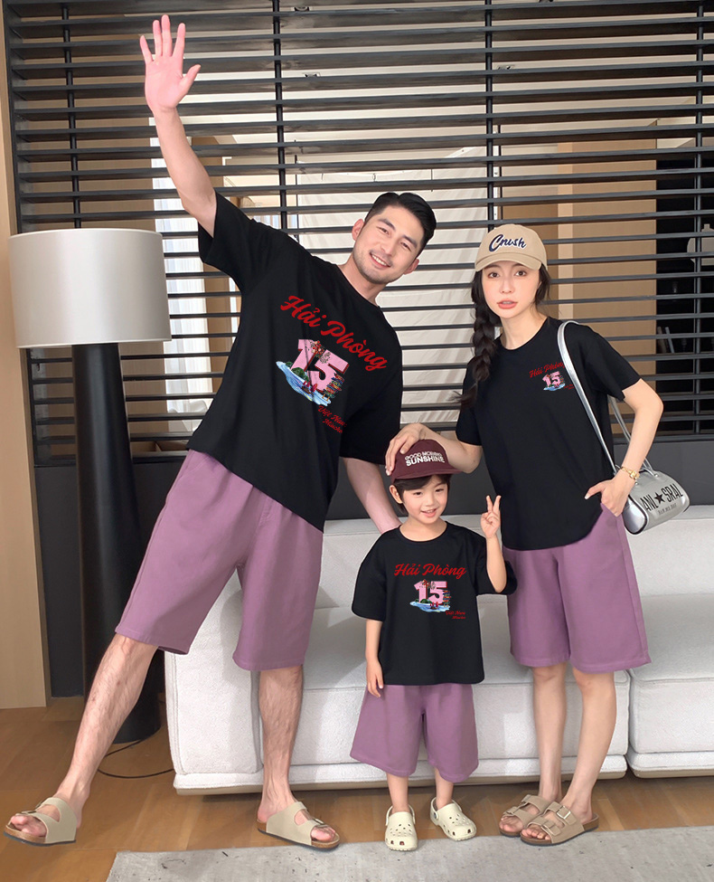 Áo thun nữ du lịch Hải Phòng form vừa regular thoáng mát ARD1303 Miucho Chic in mix_thumbnail_6