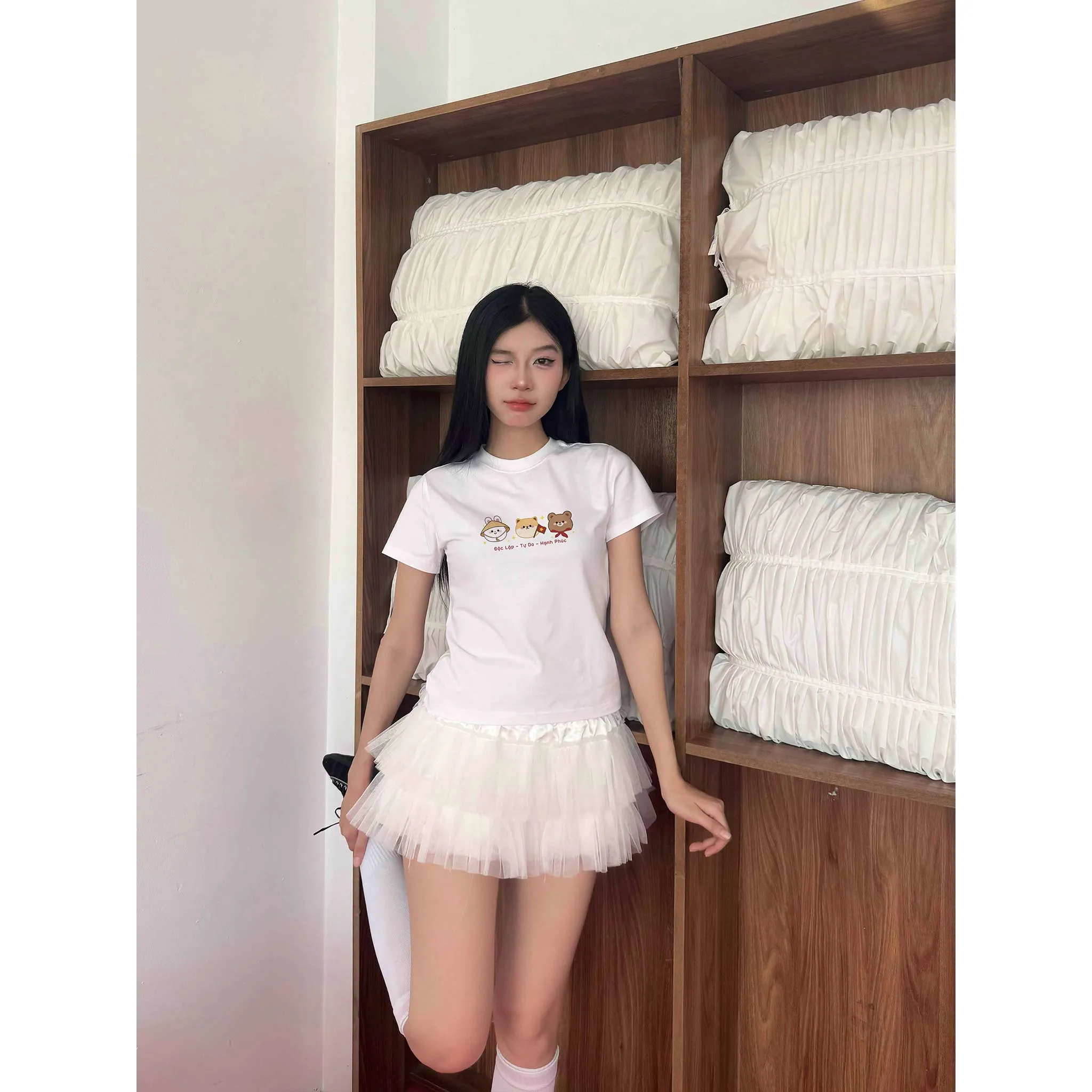 Áo baby tee Độc Lập Tự Do Hạnh Phúc 2521 Miucho vải cotton thoáng mát in mix_thumbnail_2