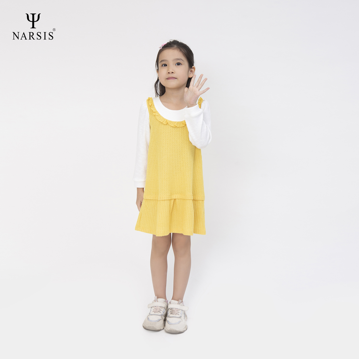 VÁY BÉ GÁI KB0014 NARSIS VẢI LEN COTTON ẤM ÁP, THOÁNG MÁT, GIỮ ẤM TỐT, MỀM MẠI, GIỮ ẤM TỐT, MỀM MẠI_thumbnail_1