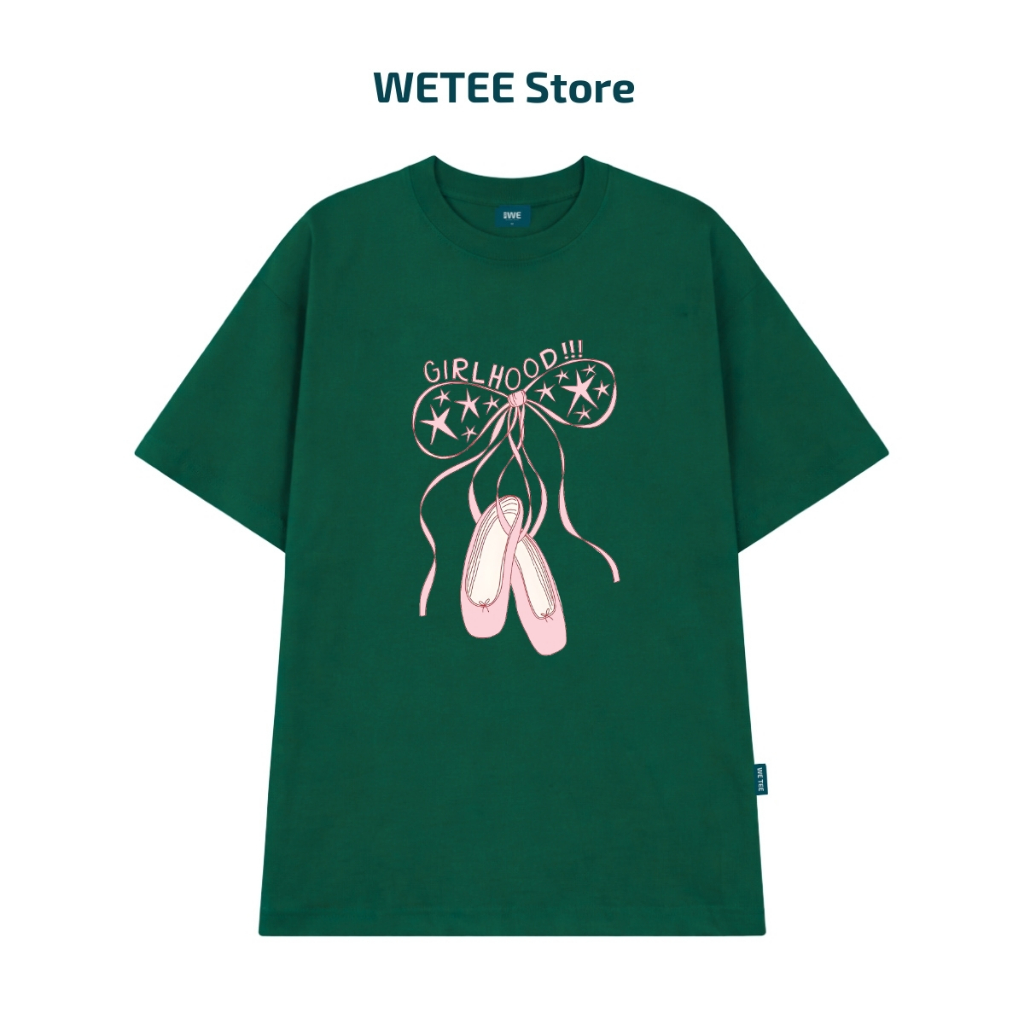 Áo thun unisex UX30-1172 nơ ballet hồng GIRLHOOD dáng oversized local brand WETEE_thumbnail_10