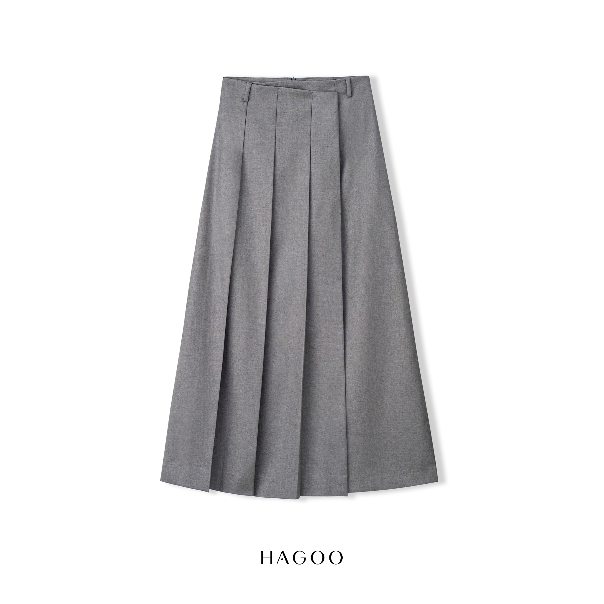 Chân váy xếp ly vạt lệch HAGOO_thumbnail_3