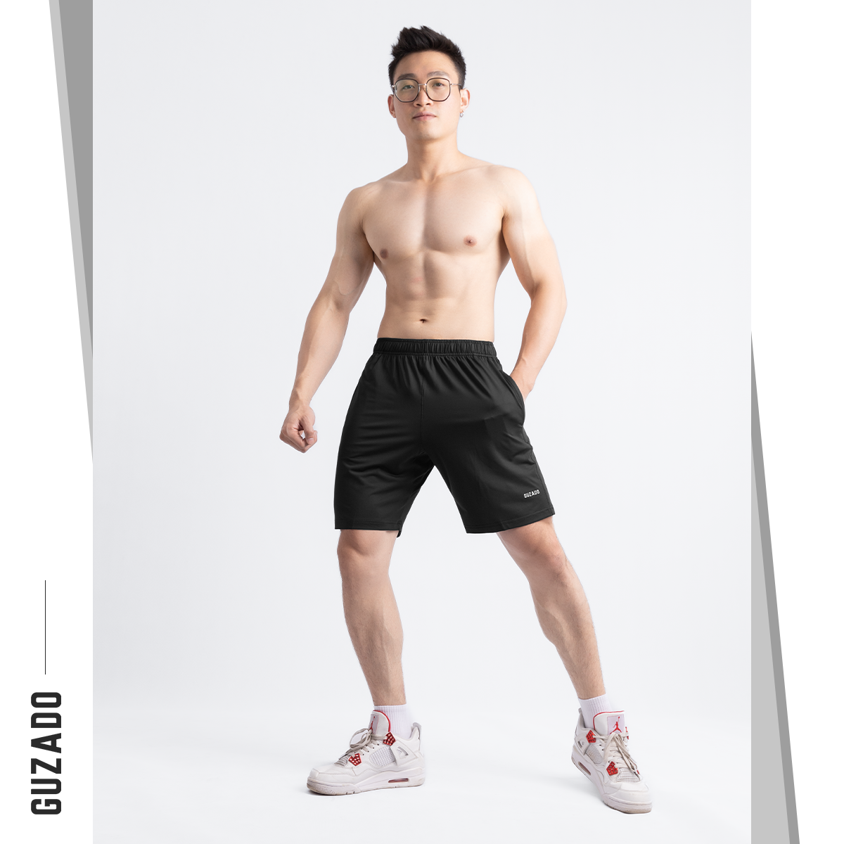 Quần Short Thể Thao GUZADO Vải Thun SIÊU CO GIÃN GSR02_thumbnail_4