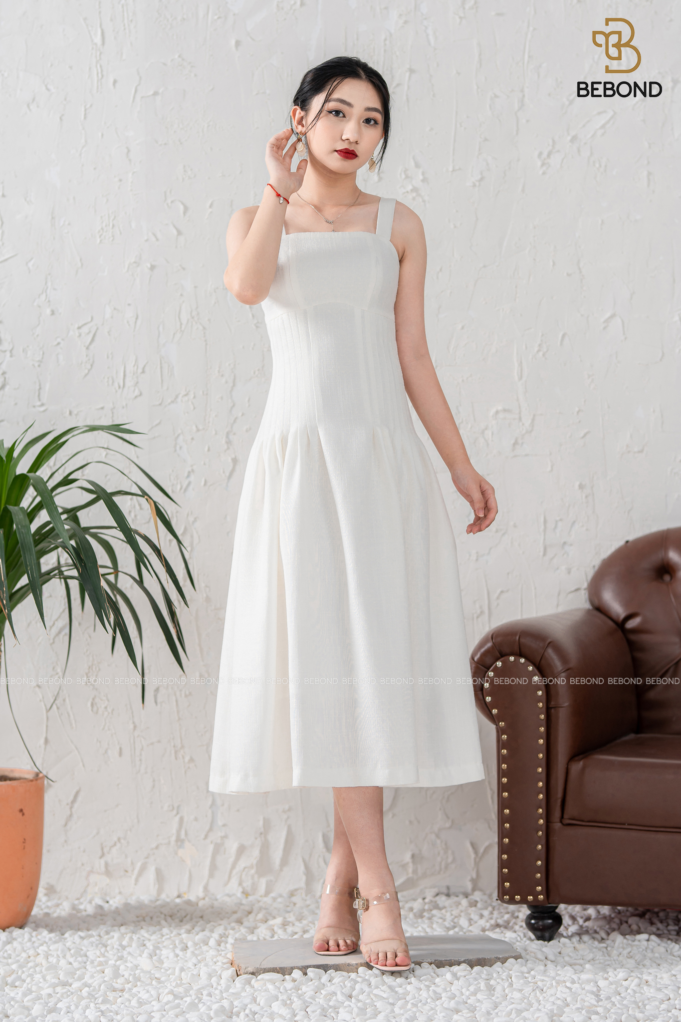 Váy hai dây Laura màu TRẮNG_thumbnail_4