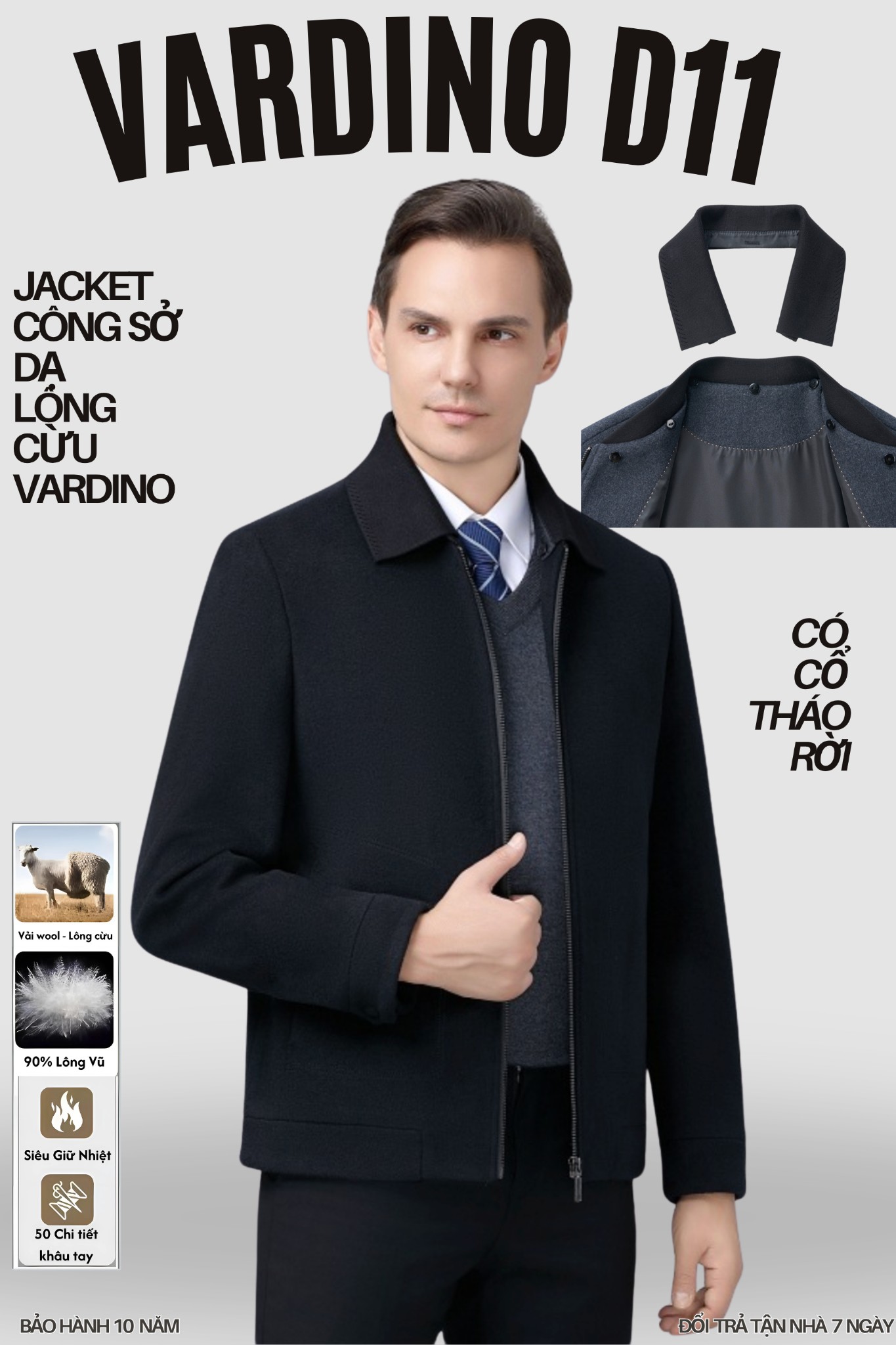 Áo khoác nam 2 cổ VARDINO D11_thumbnail_1