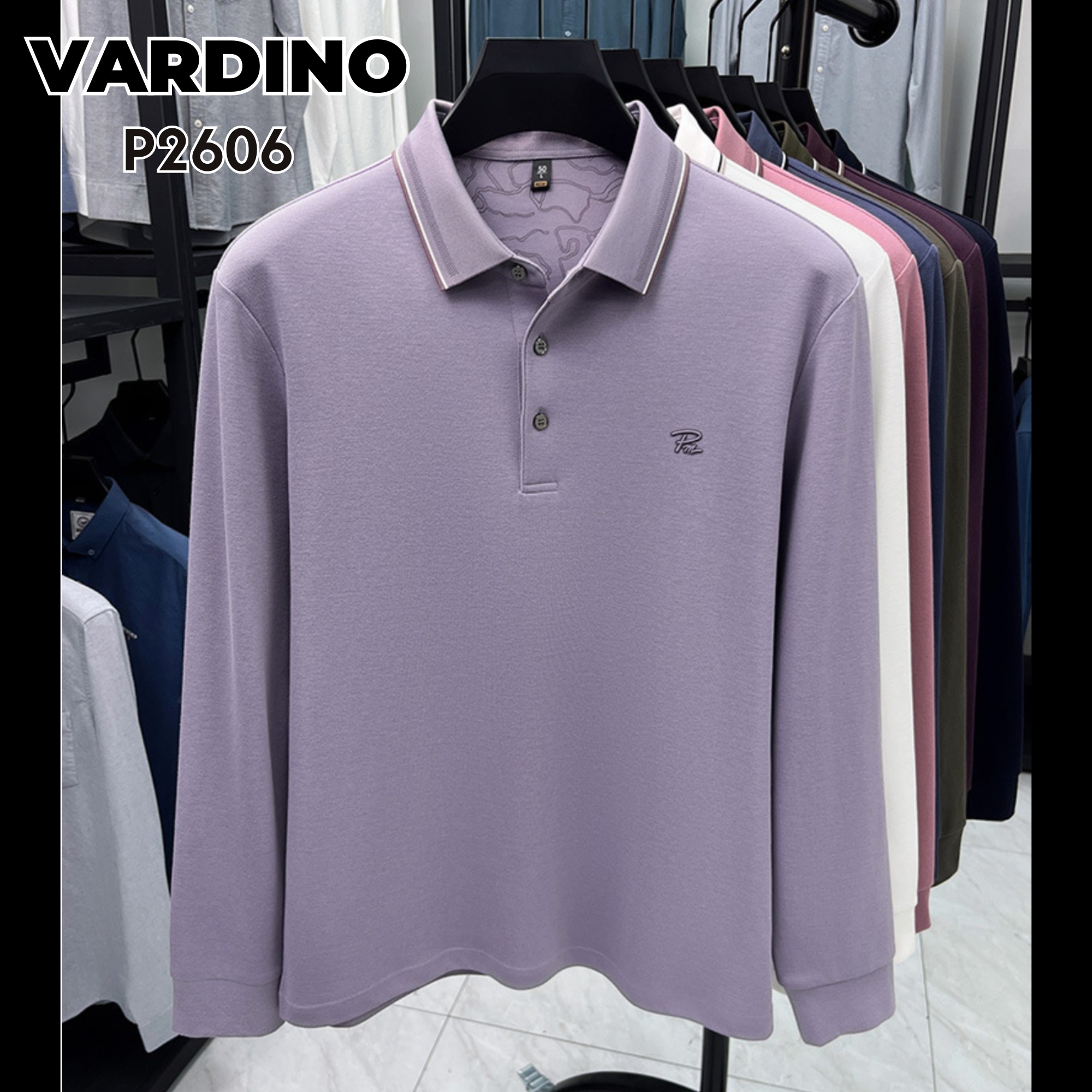 Áo polo nam dài tay Vardino P2606