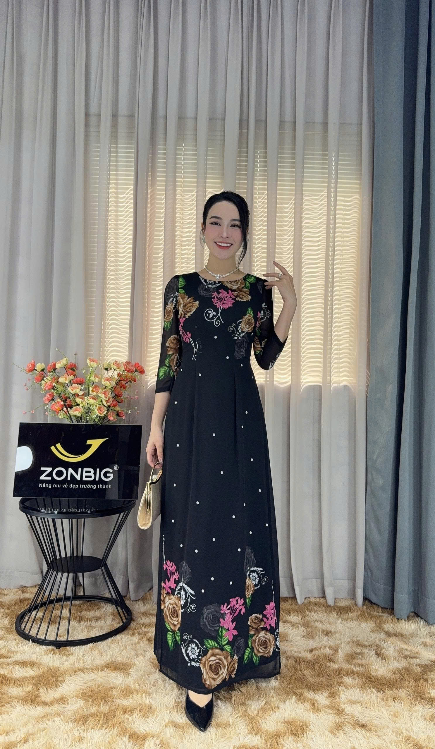 Đầm giả áo dài - Y2089 - Thương hiệu Zonbig