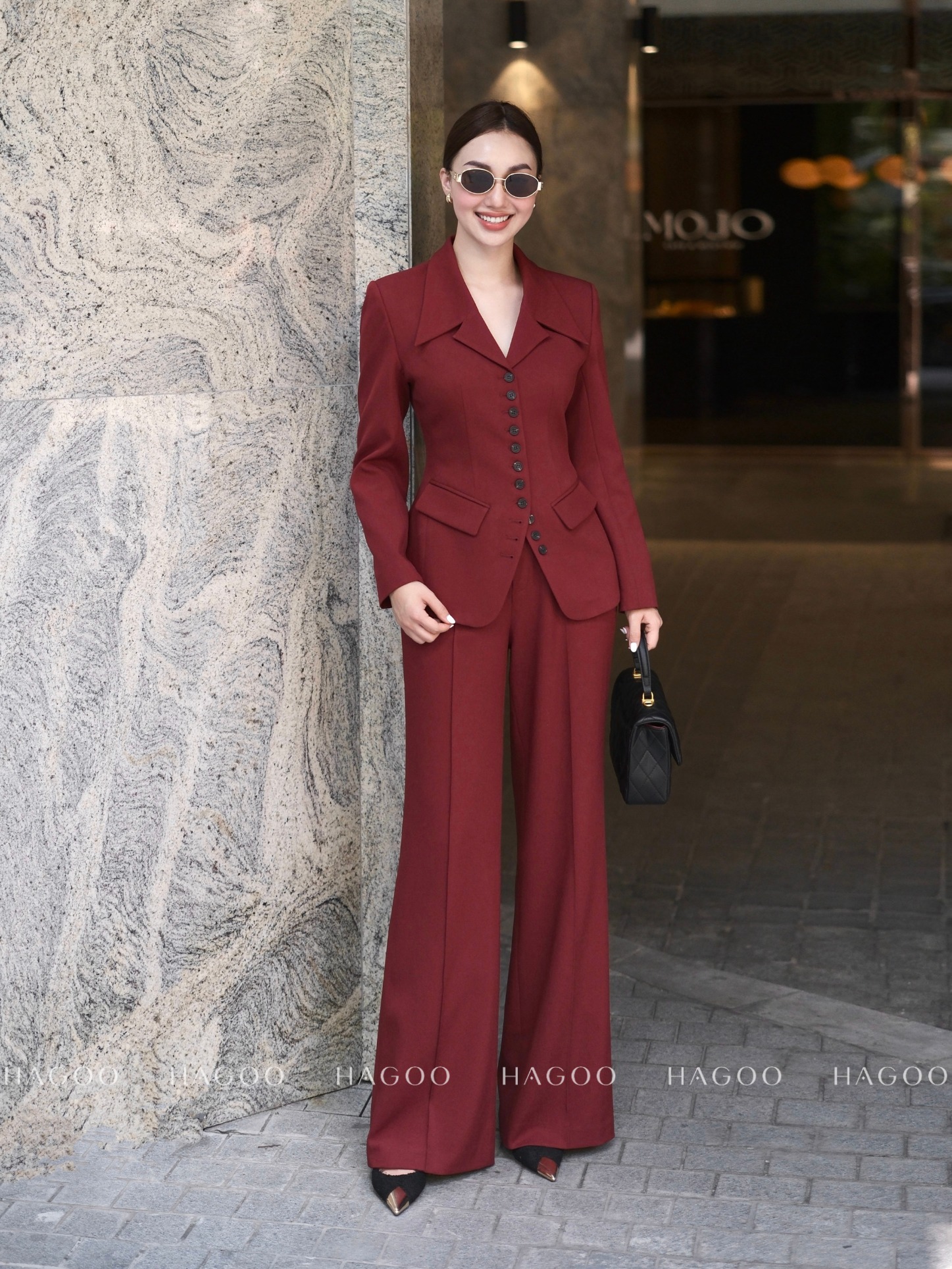 ESER Set ôm eo nhiều cúc HAGOO