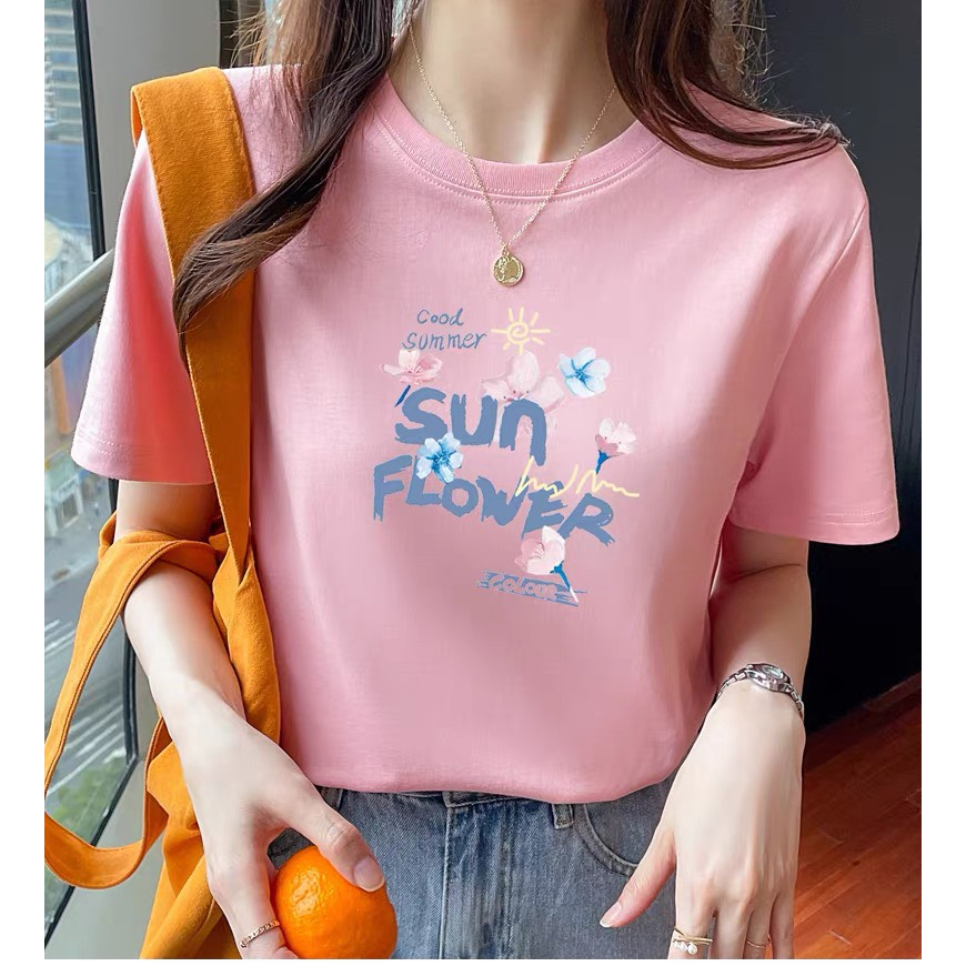 [Form Rộng] Áo thun nữ Sun Flower dáng rộng thời trang - LOZA CT6419_thumbnail_3