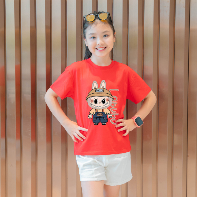 Áo thun bé gái in hình Labubu chữ dọc - Loza Kids AT2779_thumbnail_10