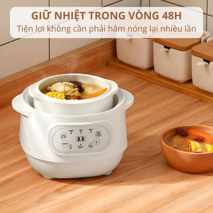Nồi nấu chậm lòng sứ 1L Mishio MK383_thumbnail_9