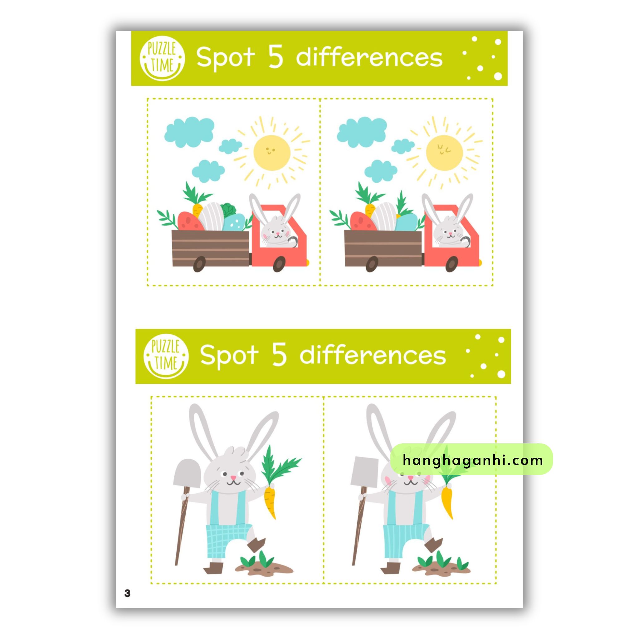 Học liệu Spot the Differences, luyện tư duy tập trung tìm điểm khác biệt giữa 2 bức tranh, ép plastic, tặng bút viết xóa_thumbnail_7
