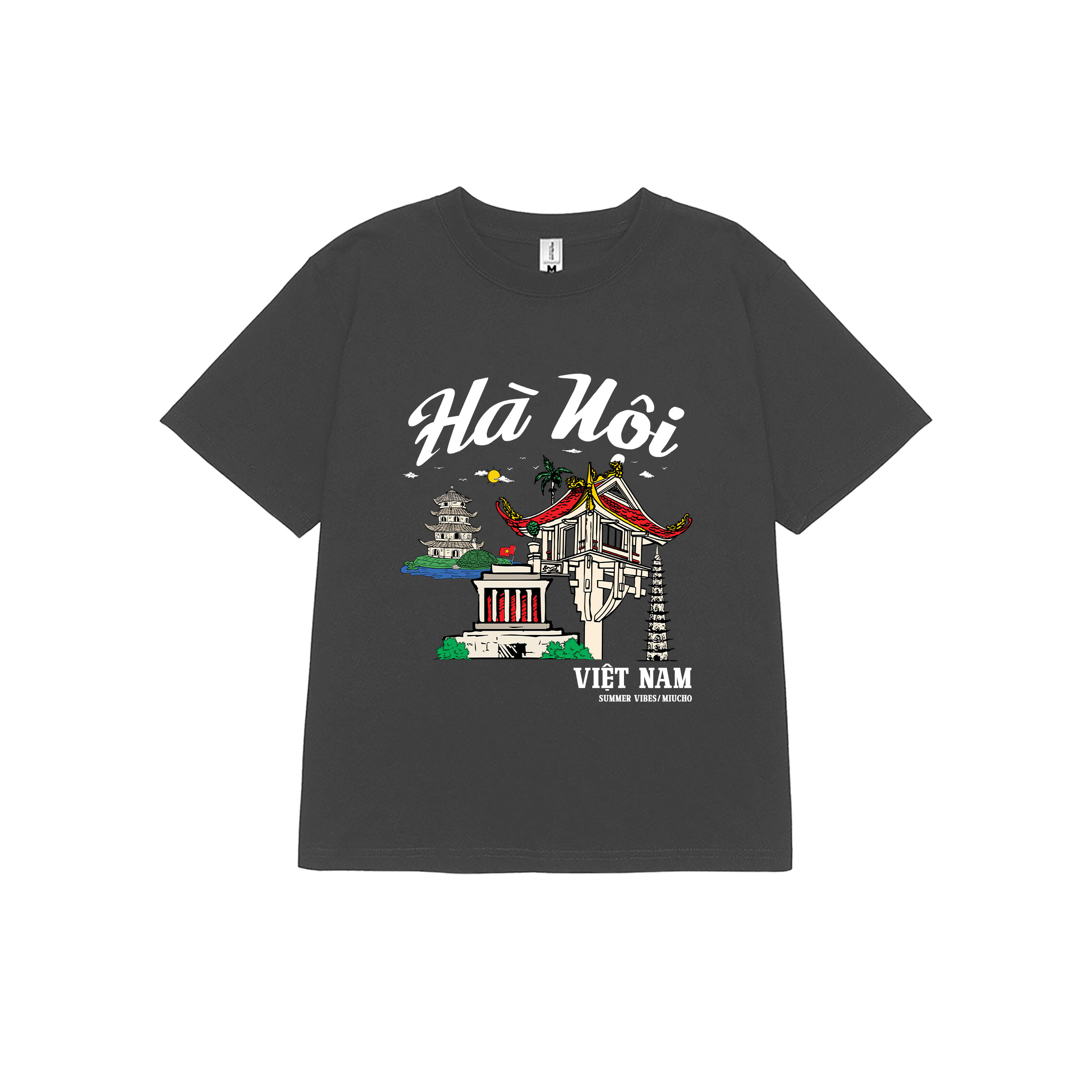 Áo thun baby tee form ôm xinh xắn ABD1277 Miucho tay ngắn cổ tròn in hình Hà Nội_thumbnail_11