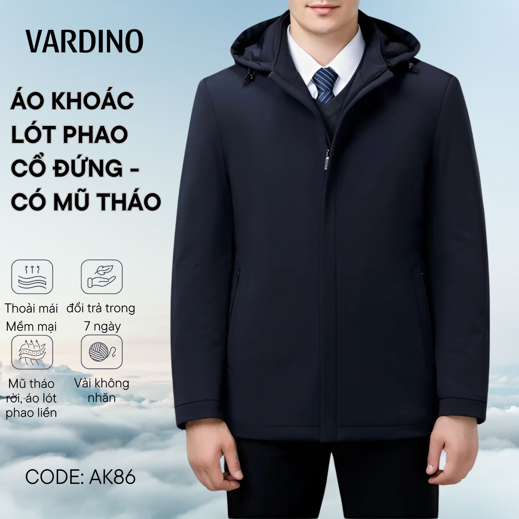 Áo khoác nam có mũ Vardino AK86_thumbnail_1