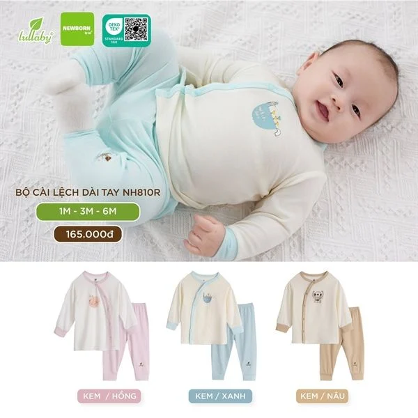 Bộ cài lệch dài tay NB-6M Lullaly