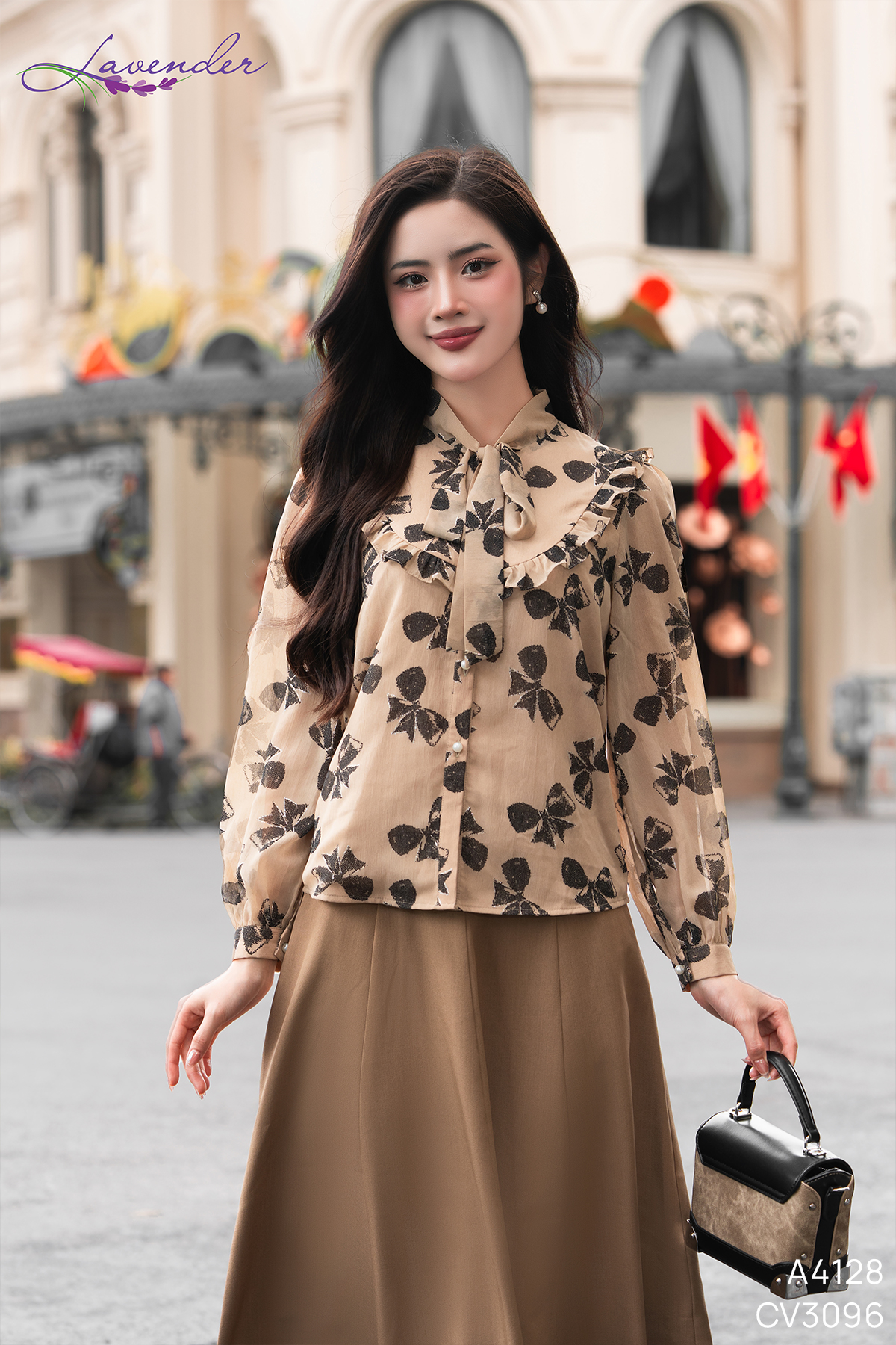 Áo sơ mi tơ kt họa tiết nơ A4128 3 màu_thumbnail_11