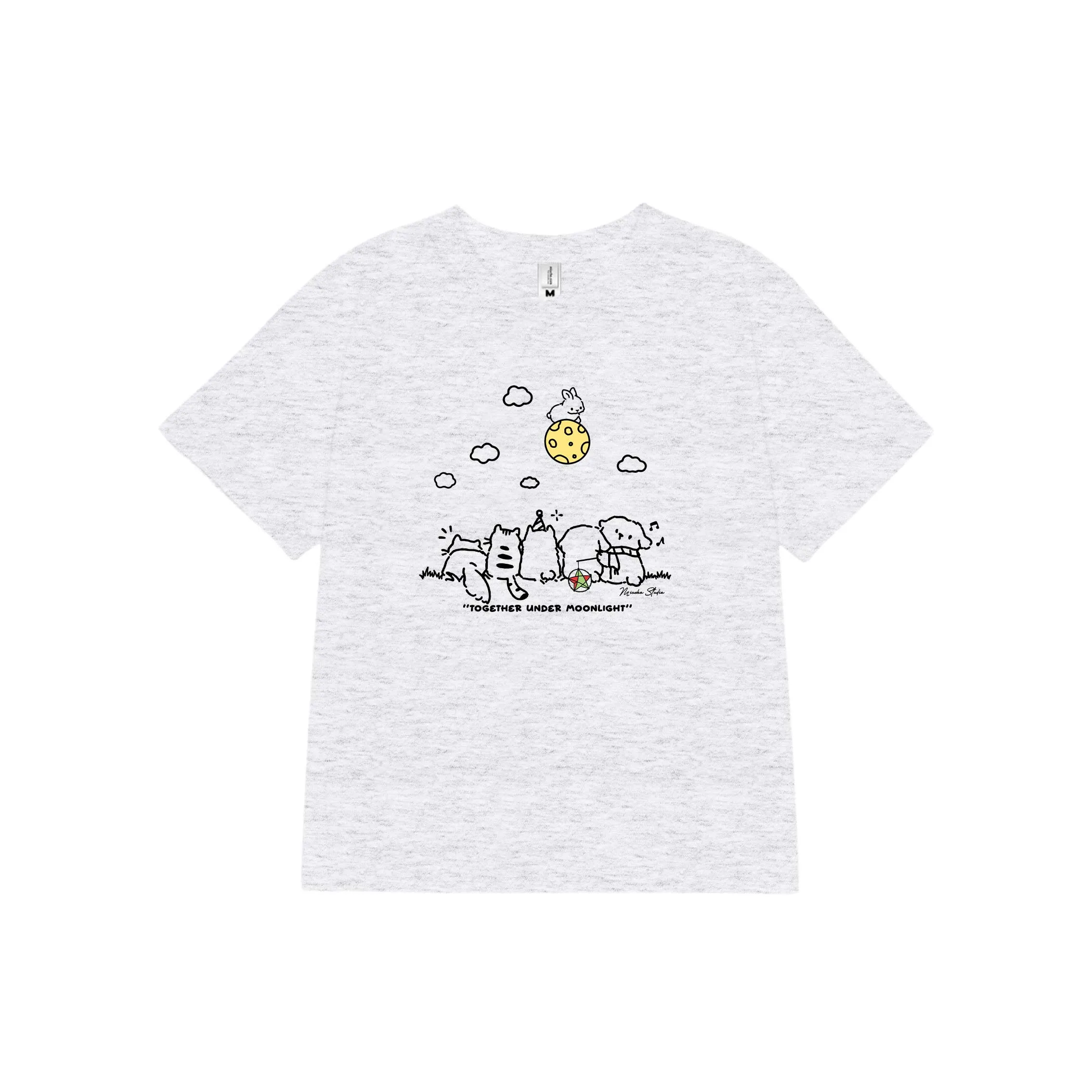 Áo baby tee nữ hình thú đáng yêu 2613 Miucho tay ngắn cổ tròn vải cotton thoáng mát in mix_thumbnail_0