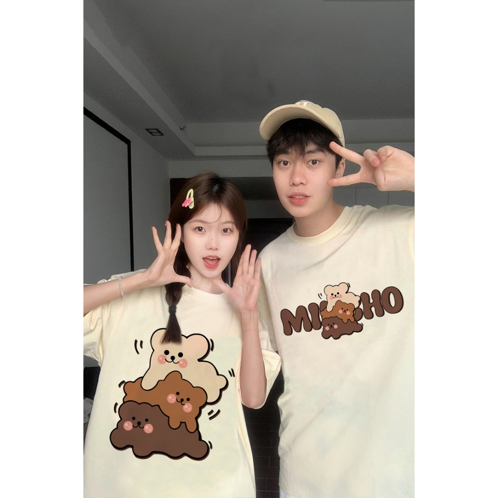 Áo phông local brand unisex ATD1190 Miucho tay ngắn vải cotton thoáng mát cổ tròn in mix_thumbnail_2