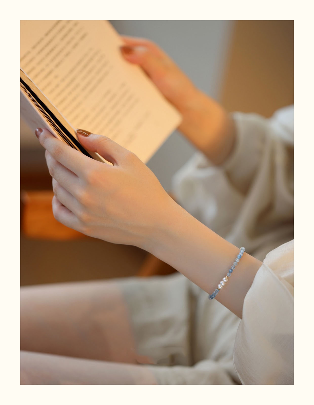 Vòng Tay Đá Aquamarine Dạng Facet Đa Giác Mix Ngọc Trai Và Bi Bạc S925_thumbnail_6