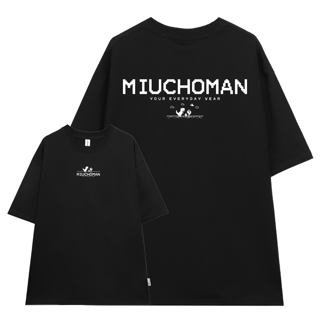 Áo thun nam form rộng ATD382 Miucho Man cotton cổ tròn in typography_thumbnail_7