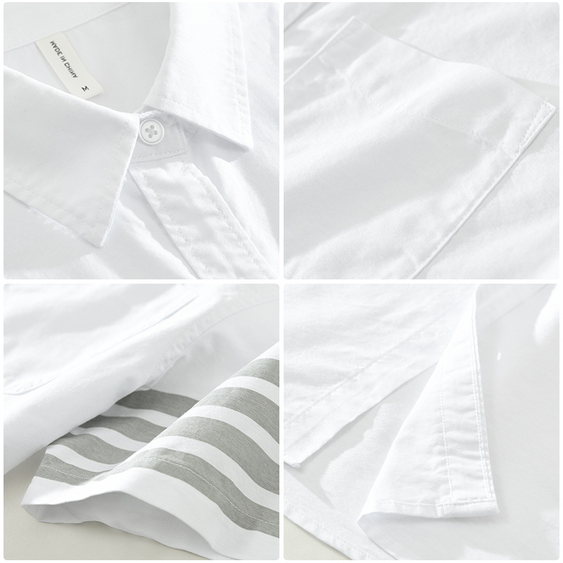 Áo sơ mi tay ngắn nam form rộng Nhật Bản – phong cách tối giản, thời trang đa năng, chất cotton thoáng mát_thumbnail_3