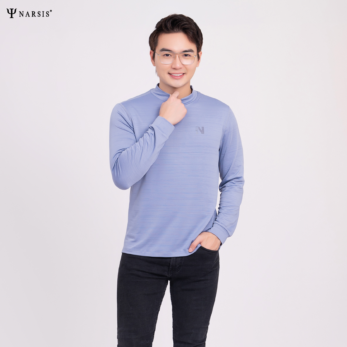 ÁO THU ĐÔNG NAM D0036 NARSIS CHẤT LIỆU THOÁNG MÁT, DỄ CHỊU, THOẢI MÁI CẢ NGÀY, DỄ VẬN ĐỘNG_thumbnail_2