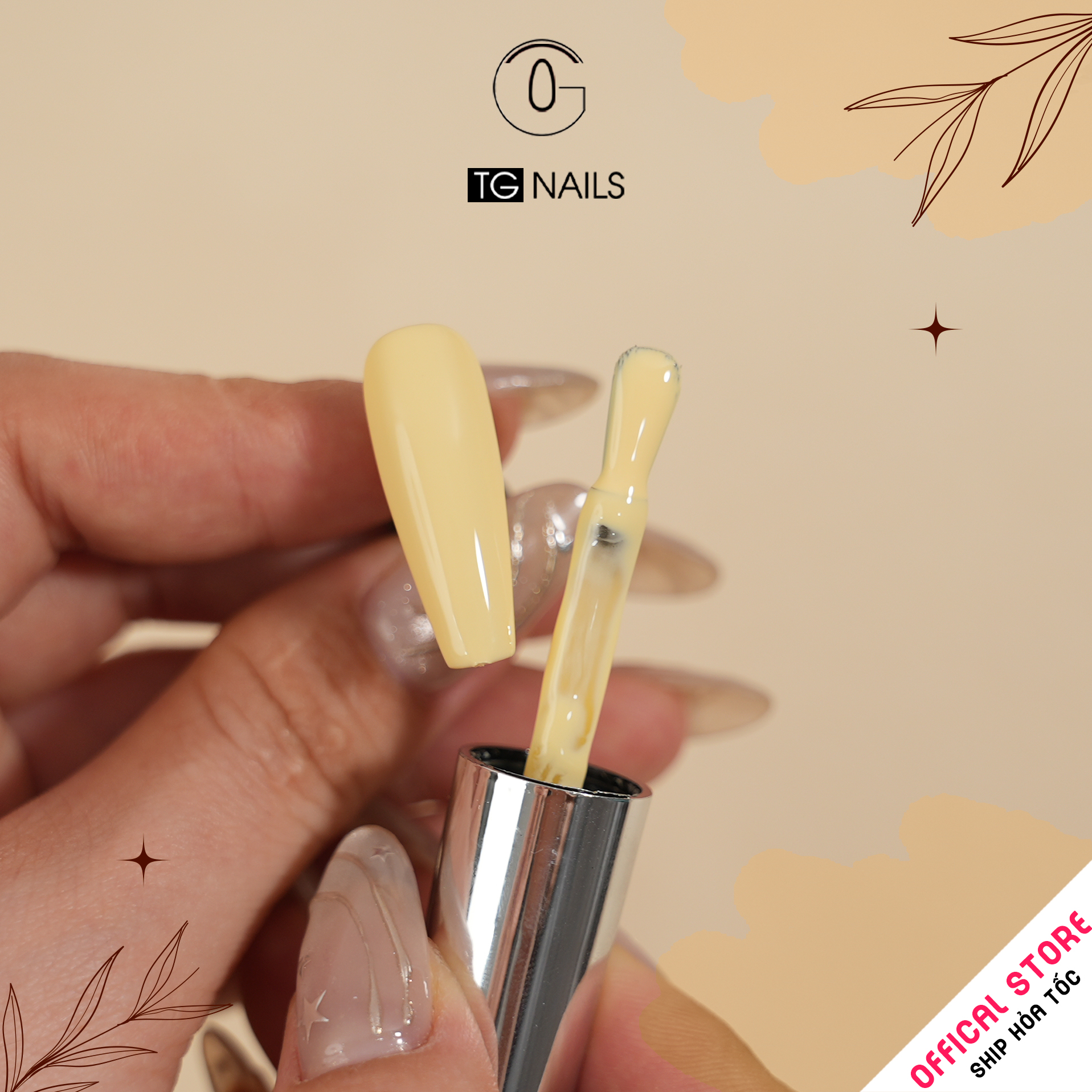 Sơn gel Màu Vàng Gà Con chai 10g TG Nails_thumbnail_2
