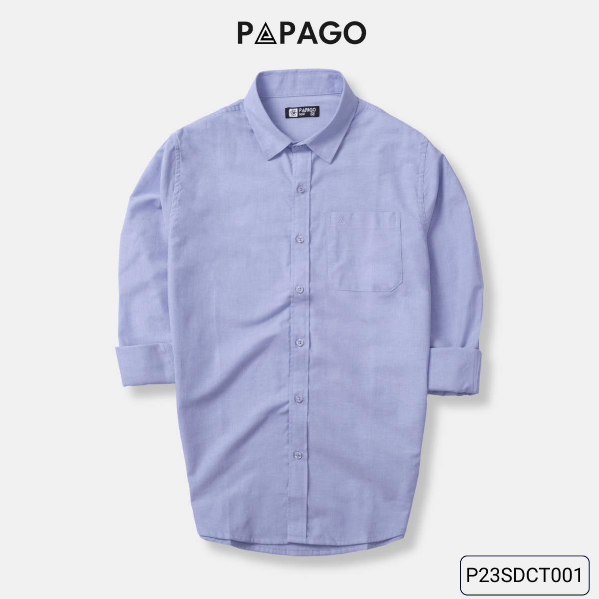 Áo sơ mi nam trung niên PAPAGO dài tay lai bầu vải oxford cao cấp - P23SDCT001_thumbnail_3