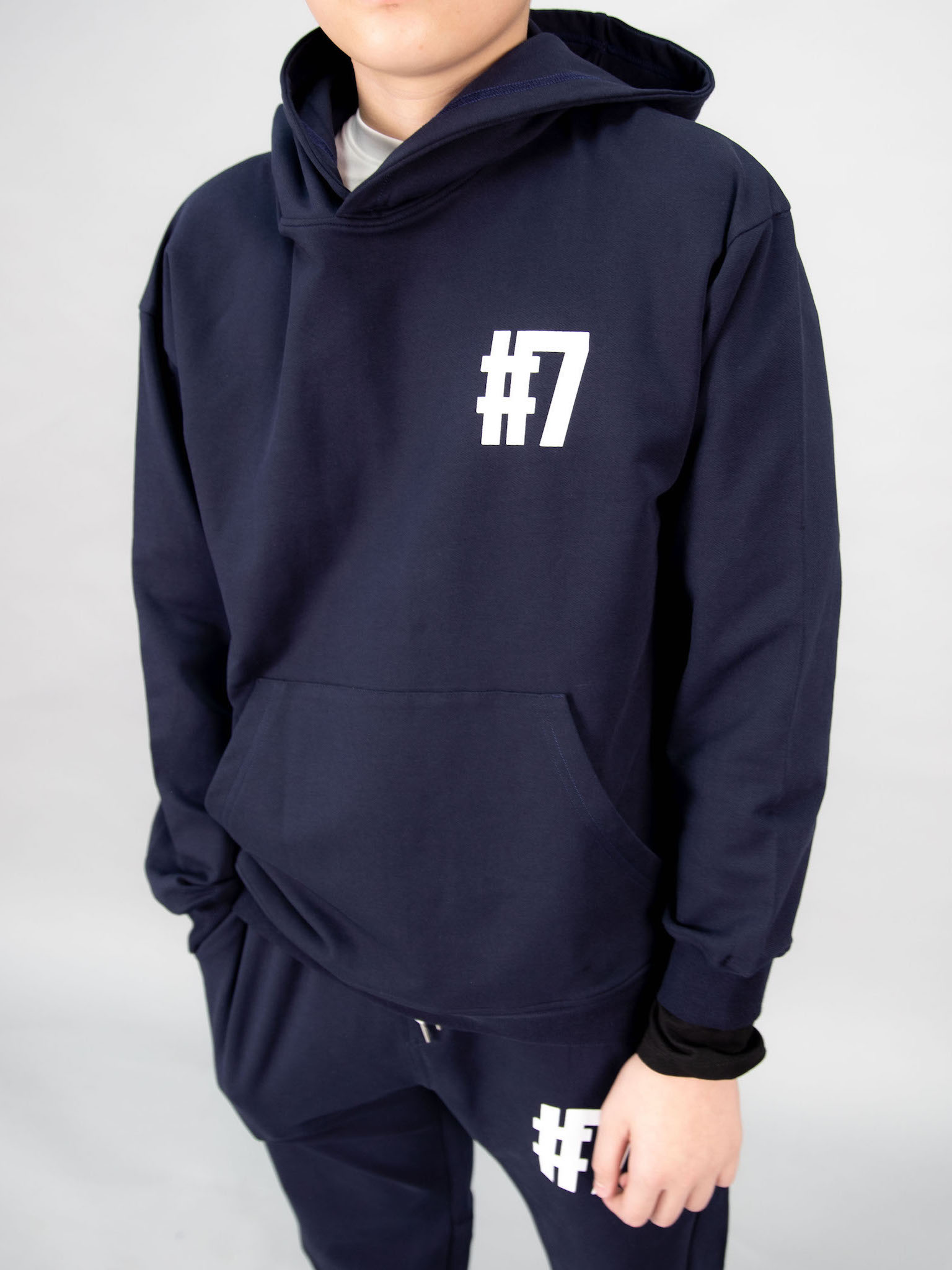 Áo nỉ hoodie màu navy in #7_thumbnail_2