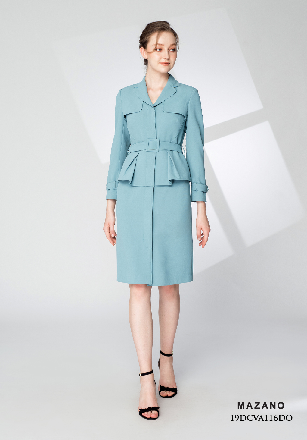 Đầm măng tô xanh ngọc dấu khuy_thumbnail_4