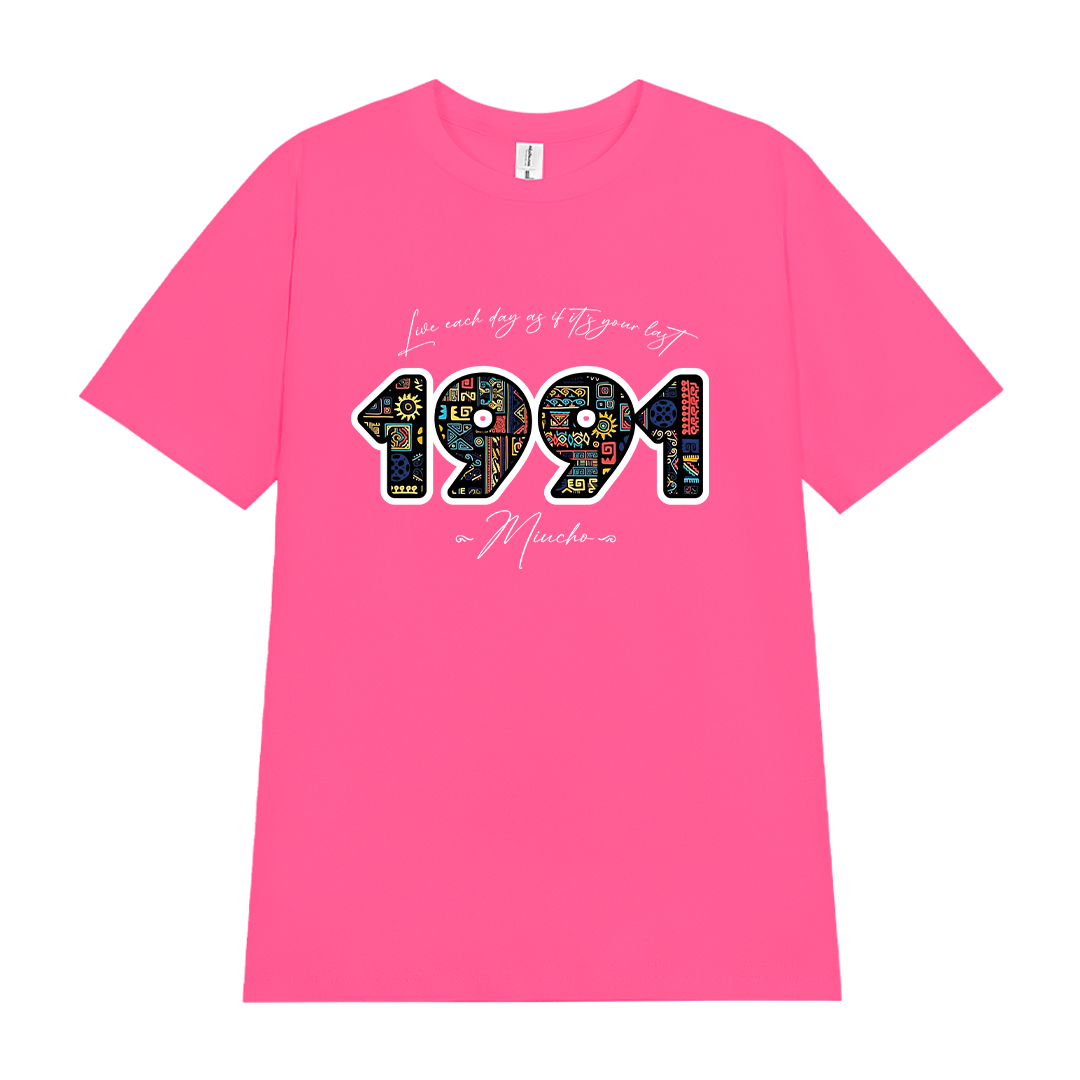 Áo thun nữ in năm sinh 1991 form vừa regular vải cotton 4c thoáng mát ARD1778 Miucho Chic in mix_thumbnail_10