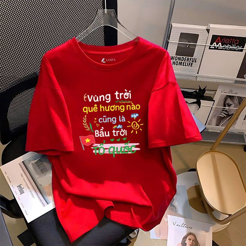 Áo phông Vùng trời quê hương nào cũng là bầu trời tổ quốc chất liệu thun cotton co giãn 4 chiề - LOZA G0410_thumbnail_7