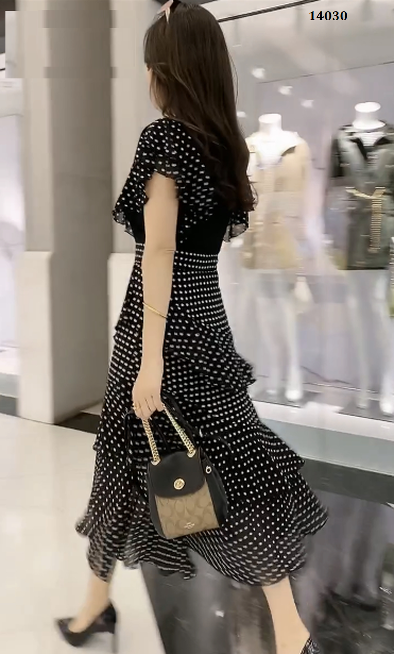 14030-Đầm xòe tay tiên phối tầng voan bi  cách điệu ( thun, voan , lót)FREESHIP_thumbnail_3