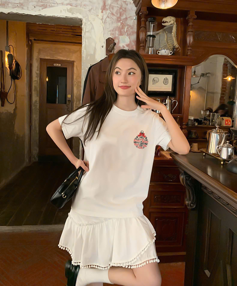 Áo thun nữ giáng sinh noel form vừa regular vải cotton 4c thoáng mát 1770 Miucho Chic Chic in mix_thumbnail_2