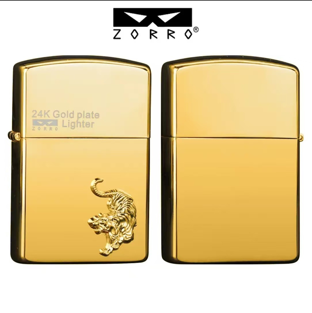Bật lửa Zorro 12 con giáp mạ vàng_thumbnail_8