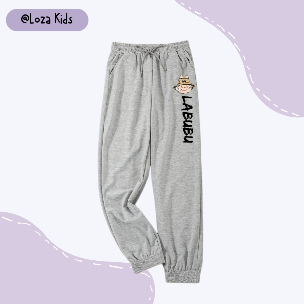 Quần dài bé trai in hình Labubu - Quần thu đông bé trai size 15-40kg Loza Kids QTU001_thumbnail_3