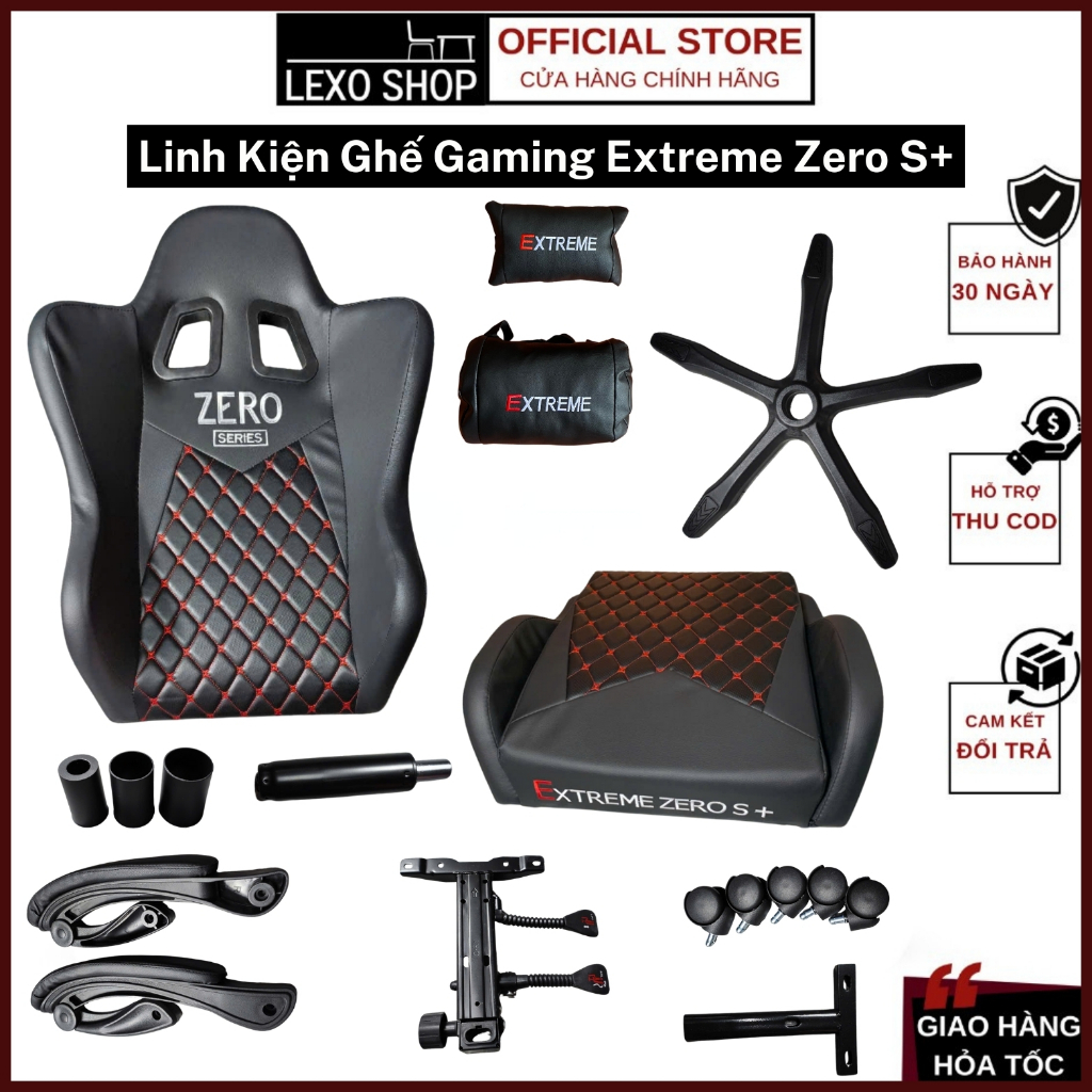 Linh Kiện Ghế Gaming Extreme ZERO S+ Cao Cấp, Chất Liệu Cứng Cáp, Dễ Dàng Lắp Đặt