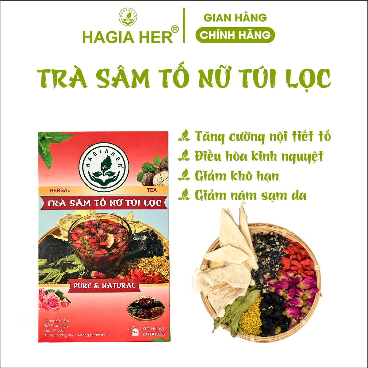 TRÀ SÂM TỐ NỮ TÚI LỌC