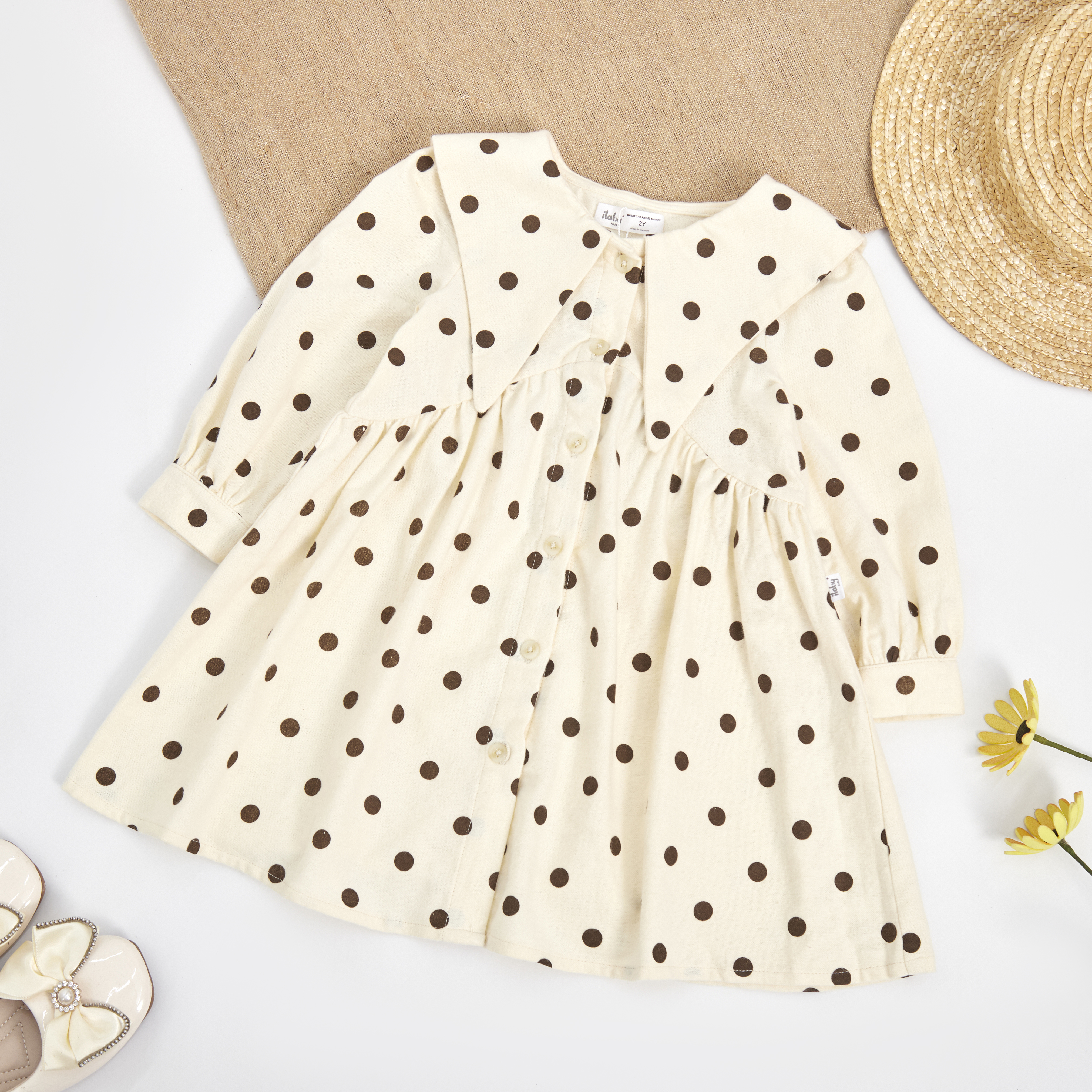 Váy hoạ tiết lá cổ kiểu_thumbnail_0