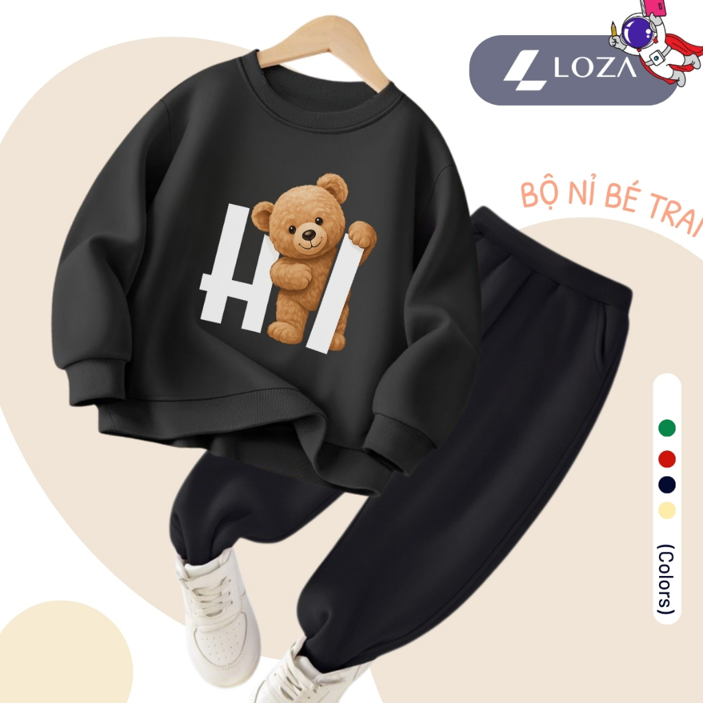 Set bộ nỉ bé trai in hình 'Progress R' - Loza Kids G0427_thumbnail_1